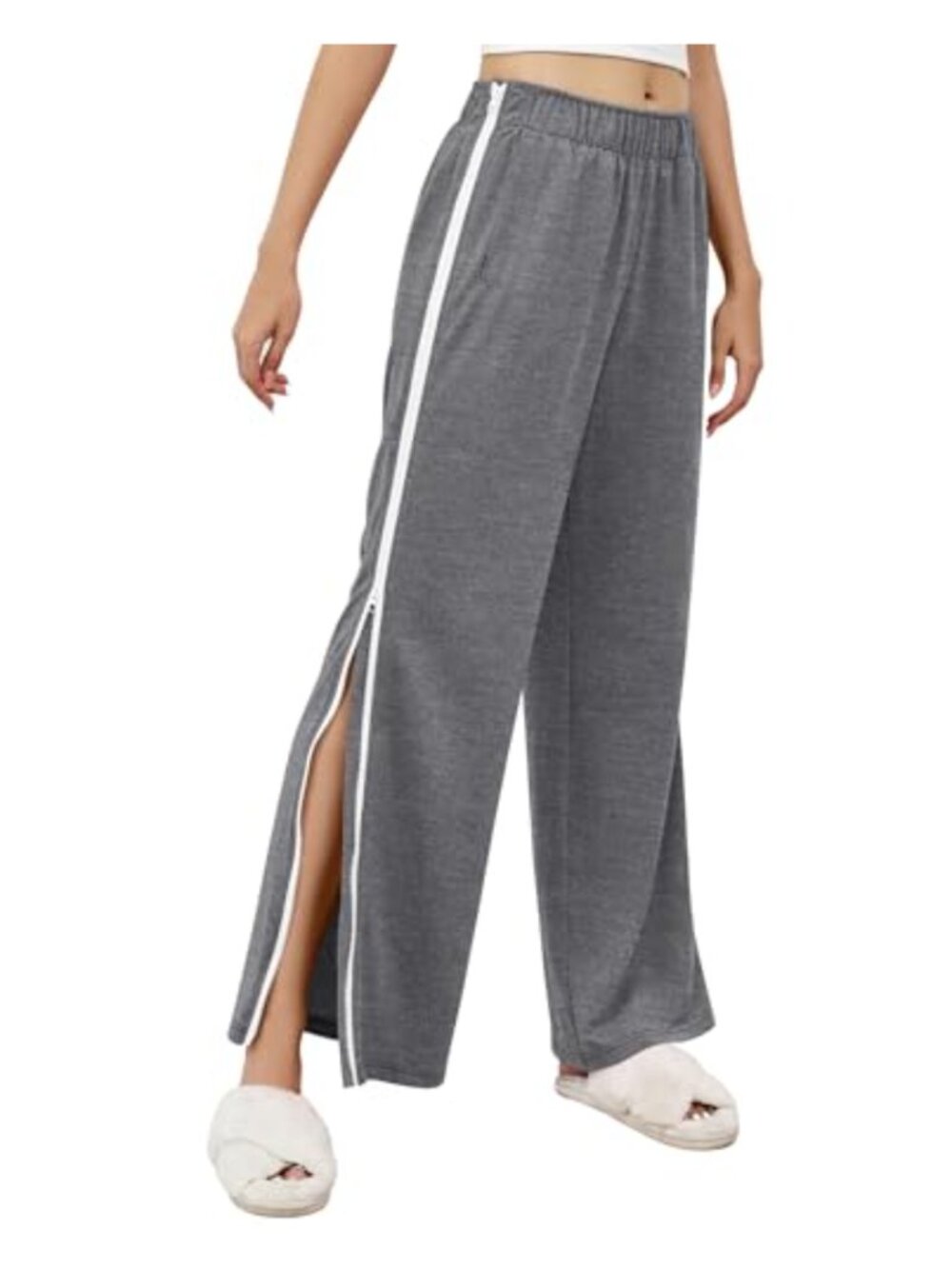 Tear Away Pants Full Open Side Zip Sweatpants Post Surgery Recovery